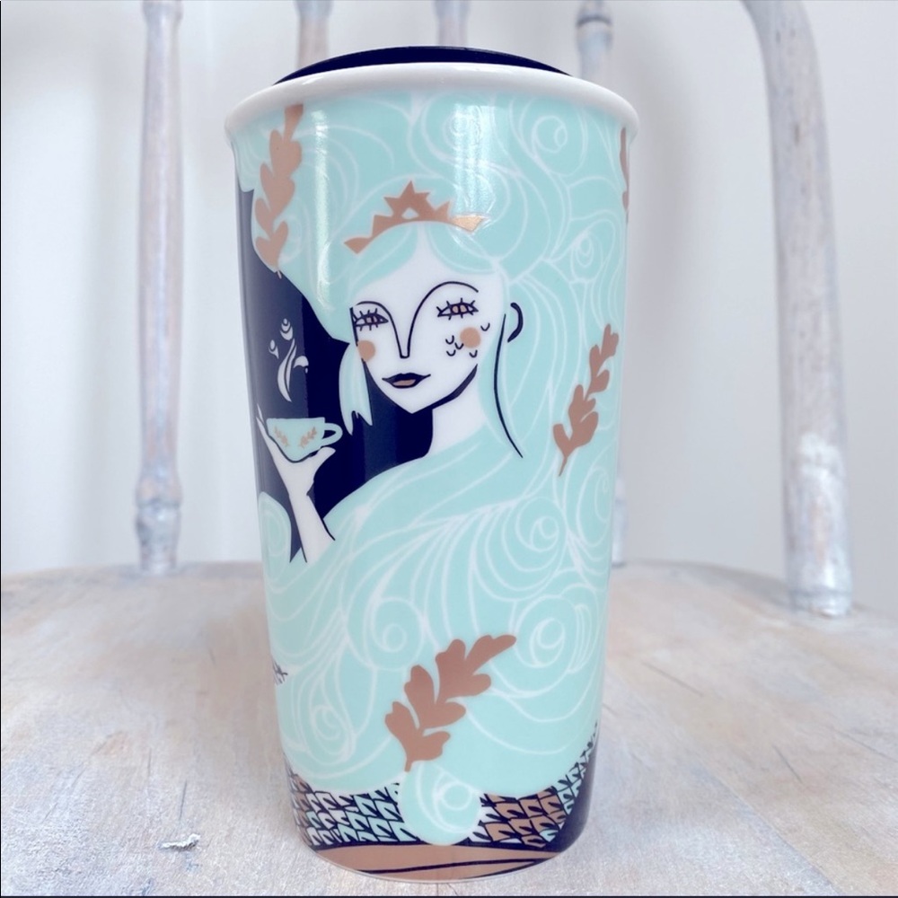 Starbucks Limited Holiday Siren Edition 2018 Ceramic Tall Traveler Mug 12oz